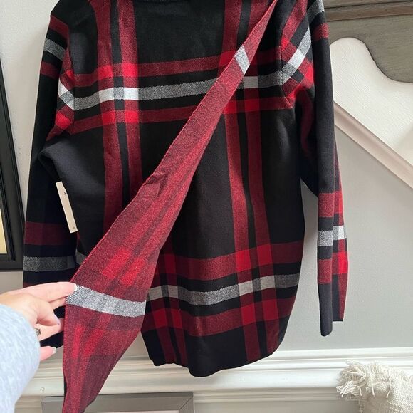 Silverts Adaptive Red & Black Plaid Long Sleeve Top sz L NWT - Picture 3 of 6